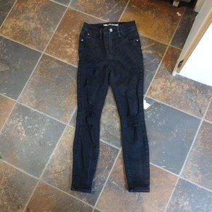 High rise ripped skinny jeans